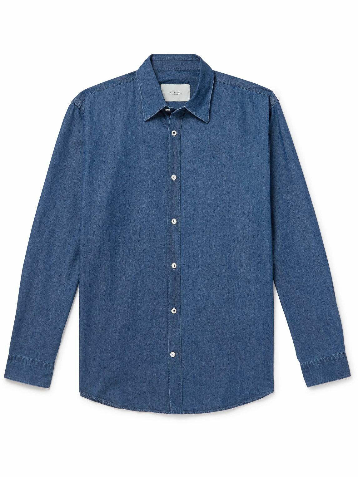 Purdey - Cotton-Chambray Shirt - Blue