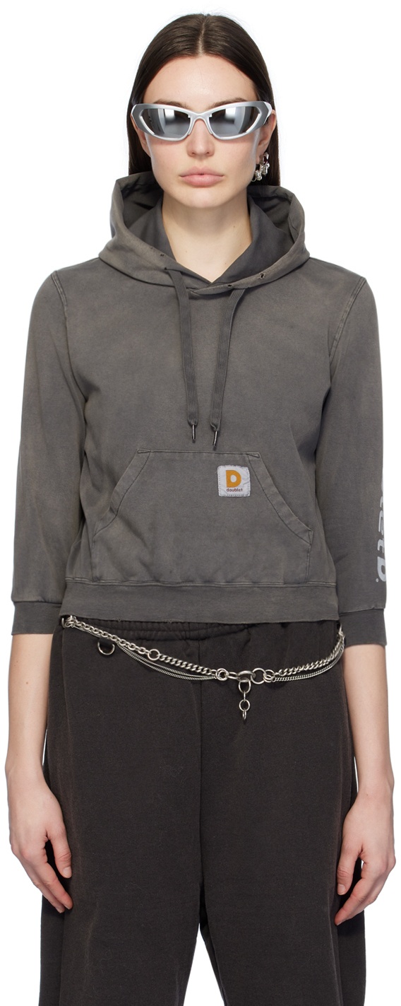 Photo: Doublet Black Patch Hoodie
