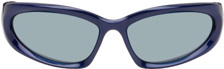 Photo: Balenciaga Blue Swift Oval Sunglasses