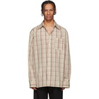 Marni Off-White and Red Check Shirt