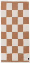 HAY Brown & White Check Hand Towel