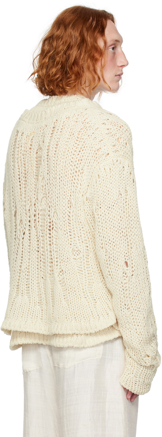 AIREI Off-White Double Layer Sweater