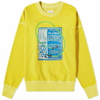 Maison Margiela Men's Smile Print Crew Sweat in Yellow