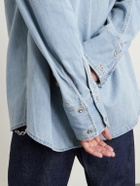 424 - HOORSENBUHS Two-Tone Denim Shirt - Blue