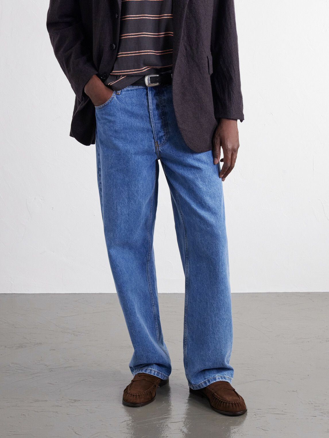VINNY's - Louee Gathered Suede Loafers - Brown