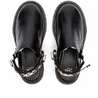 Toga Pulla Women's Leather Rounded Toe Mule in Black Leather
