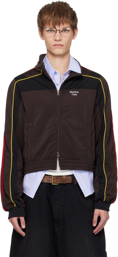 Photo: Martine Rose Brown Shrunken Track Jacket
