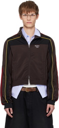Martine Rose Brown Shrunken Track Jacket