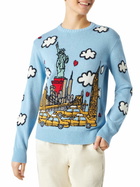 MC2 Saint Barth Woman Crewneck Sweater With New York Postcard