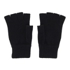 Paul Smith Black Wool Fingerless Gloves