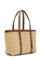 Valentino Garavani Mini Rockstud Raffia Tote bag - Natural - One Size