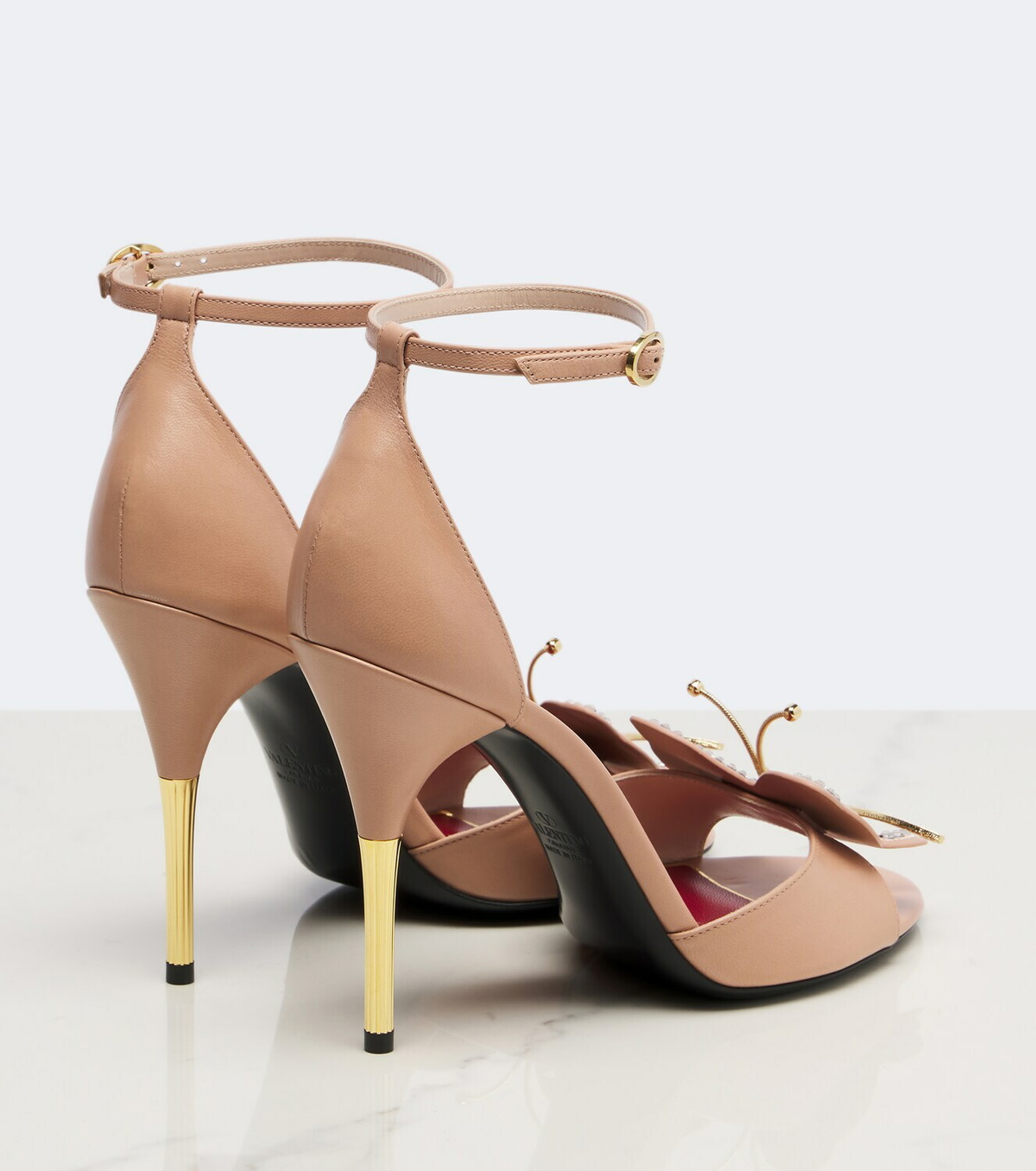 Valentino Garavani Flutterby embellished leather sandals