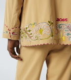 Bode Feather Runner embroidered cotton jacket
