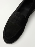 MORJAS - The Ivy Suede Penny Loafers - Black