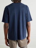 DISTRICT VISION - Garment-Dyed Printed Cotton-Jersey T-Shirt - Blue