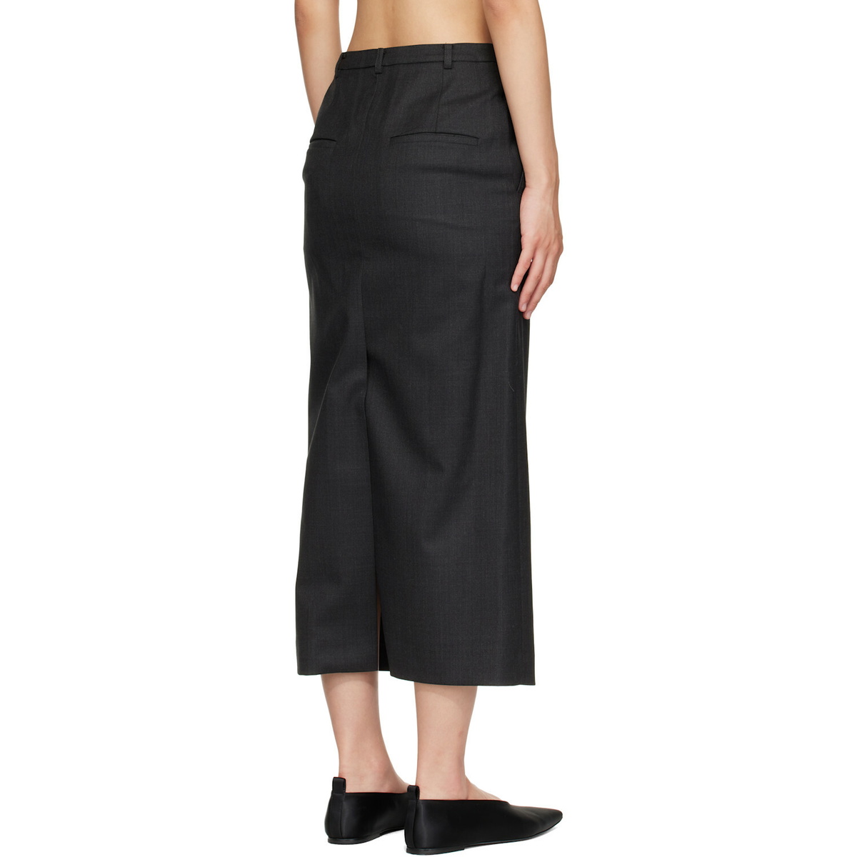 Nothing Written Gray Bany Wool Midi skirt
