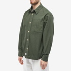 A.P.C. Men's Graham Cavalier Canvas Overshirt in Dark Green