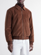 Canali - Padded Cotton-Corduroy Blouson Jacket - Brown