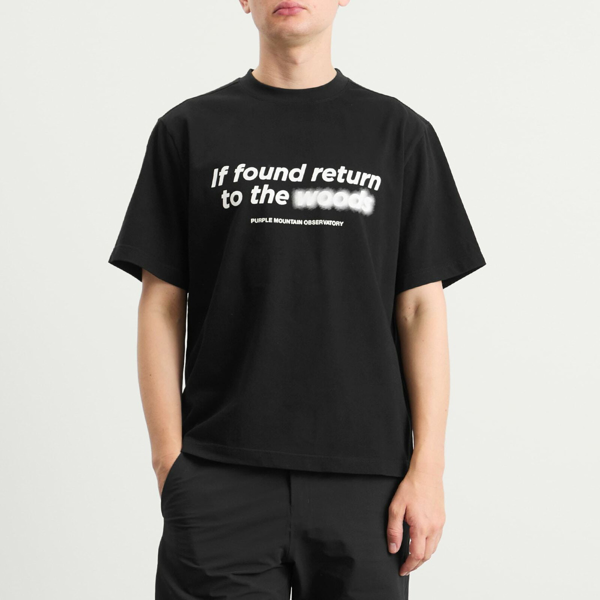 Purple Mountain Observatory Men's Return To The Woods T-Shirt in Black