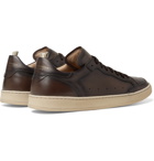 OFFICINE CREATIVE - Kareem Lux Perforated Leather Sneakers - Brown