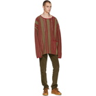Acne Studios Green and Red Wool Sweater