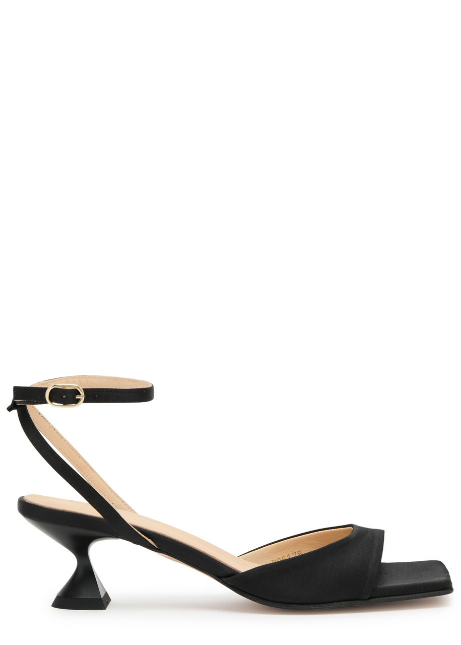 Alohas Skye 50 Satin Sandals Black