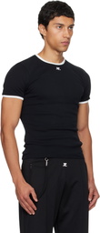 Courrèges Black Signature Contrast T-shirt