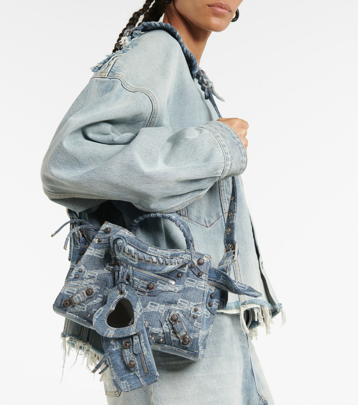 【BALENCIAGA】送料/関税込 Neo Cagole XS bag Balenciaga - Neo Cagole XS denim shoulder bag Balenciaga