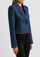 Paige Betania Stretch-denim Blazer Dark Blue