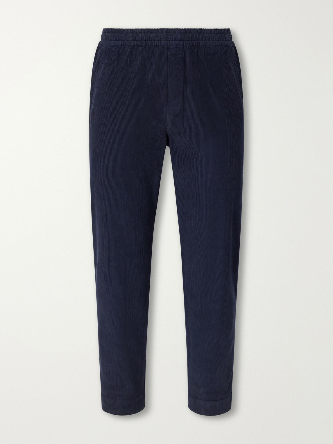 Folk - Drawcord Assembly Straight-Leg Brushed Cotton Trousers - Blue