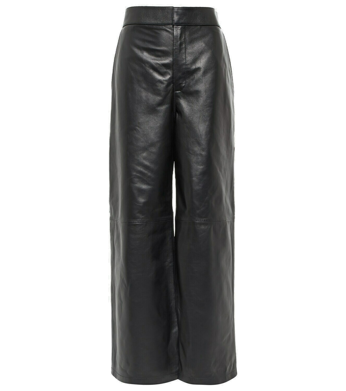 roizax2597x 専用/ leather wide pants Lサイズ Loewe High-rise wide-leg leather pants Loewe