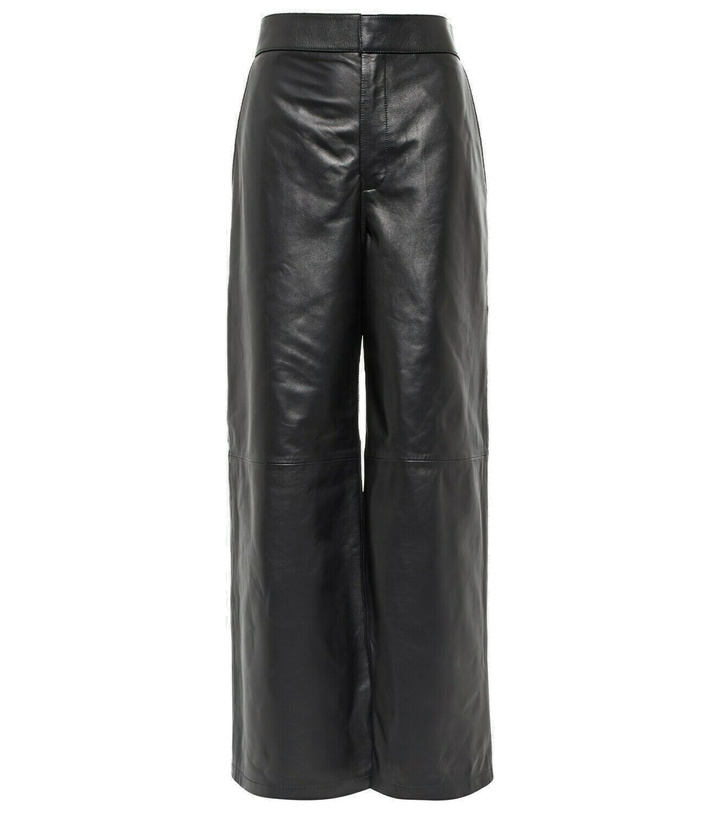 Photo: Loewe High-rise wide-leg leather pants