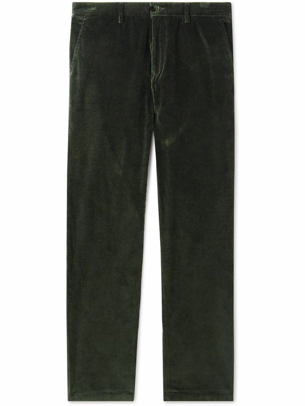 Photo: NN07 - Karl Tapered Cotton-Blend Corduroy Trousers - Green