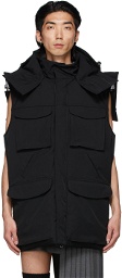 Hood by Air Black Backless Tie Vest