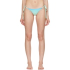 Casablanca Blue & Green Gradient String Beaded Bikini Bottom