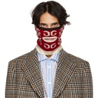 Gucci Red and White Mouth Opening Neck Warmer