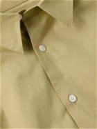 Maison Kitsuné - Logo-Appliquéd Cotton-Poplin Shirt - Neutrals