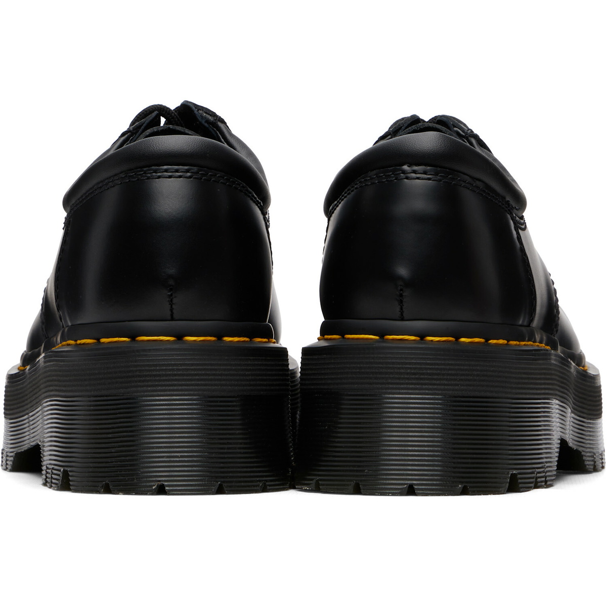 Dr. Martens Black 8053 Quad Smooth Leather Platform Derbys