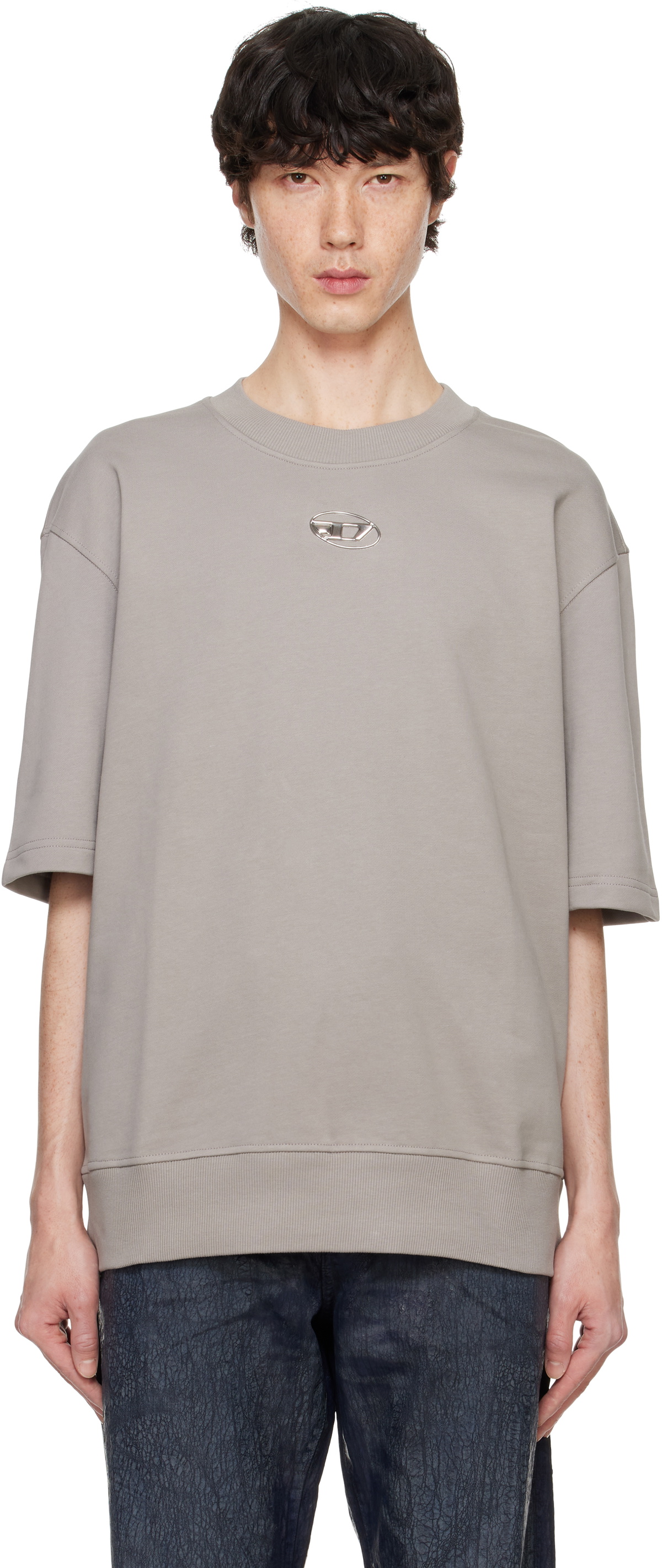 【関税込み】Diesel グレー S-Cooling-L1 Tシャツ Gray S-Cooling-L1 T-shirt by Diesel on Sale