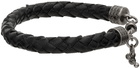 Saint Laurent Black Victorian T-Bar Bracelet