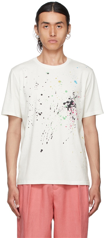 Photo: Paul Smith Off-White Paint Splatter T-Shirt