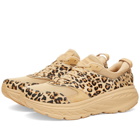 Hoka One One x Engineered Garments Bondi Sneakers in Sand Leopard Print