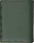 COMME des GARÇONS WALLETS Green Classic Leather Card Holder