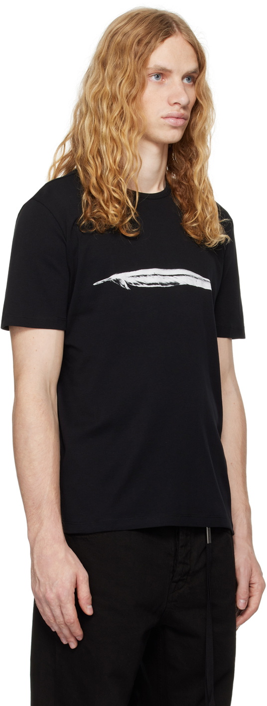 Ann Demeulemeester Black Baptist Printed Standard T-shirt