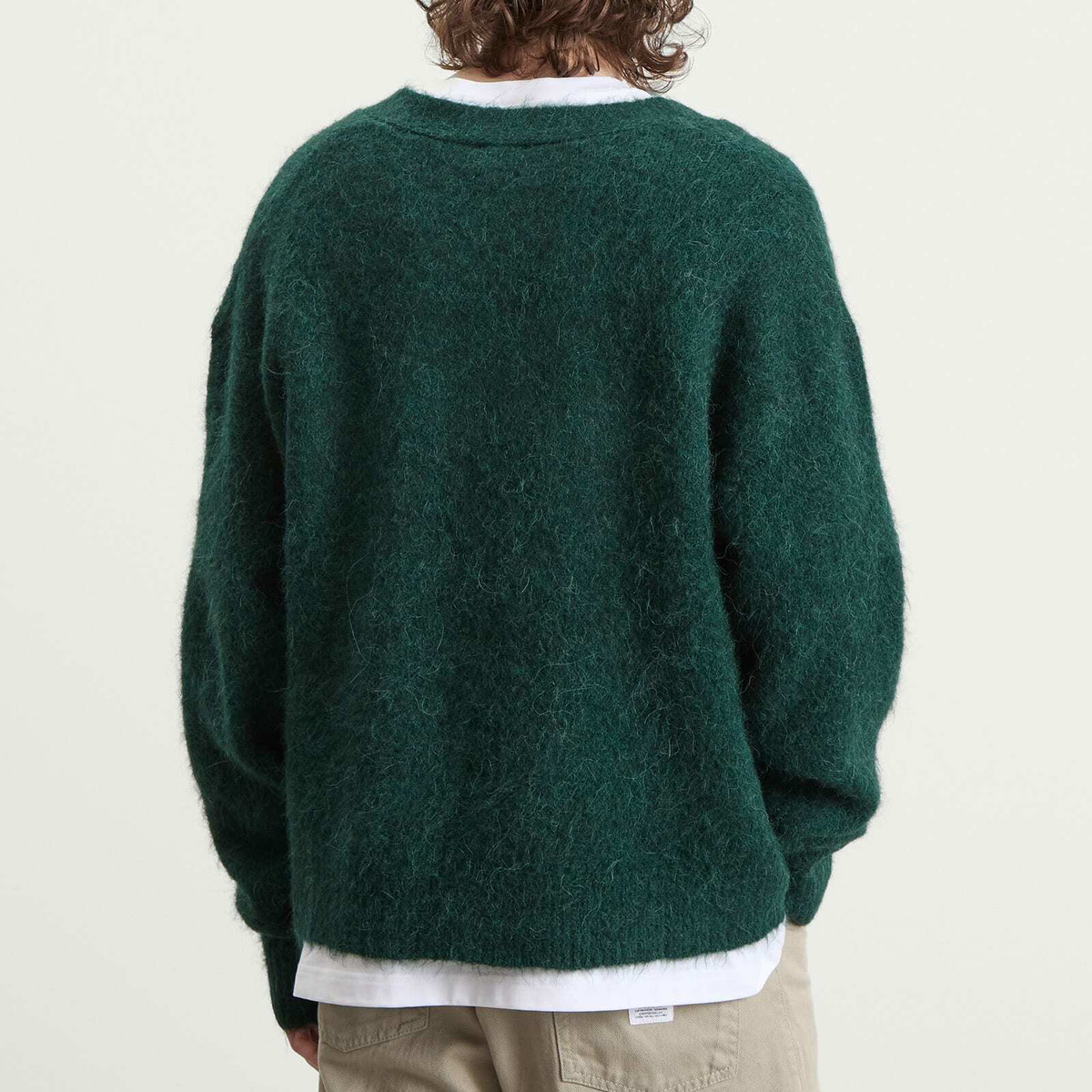 Bound Men's Parker Alpaca Cardigan in Bottle Green