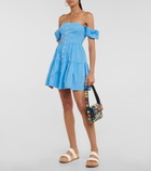 Staud - Elio off-shoulder cotton minidress