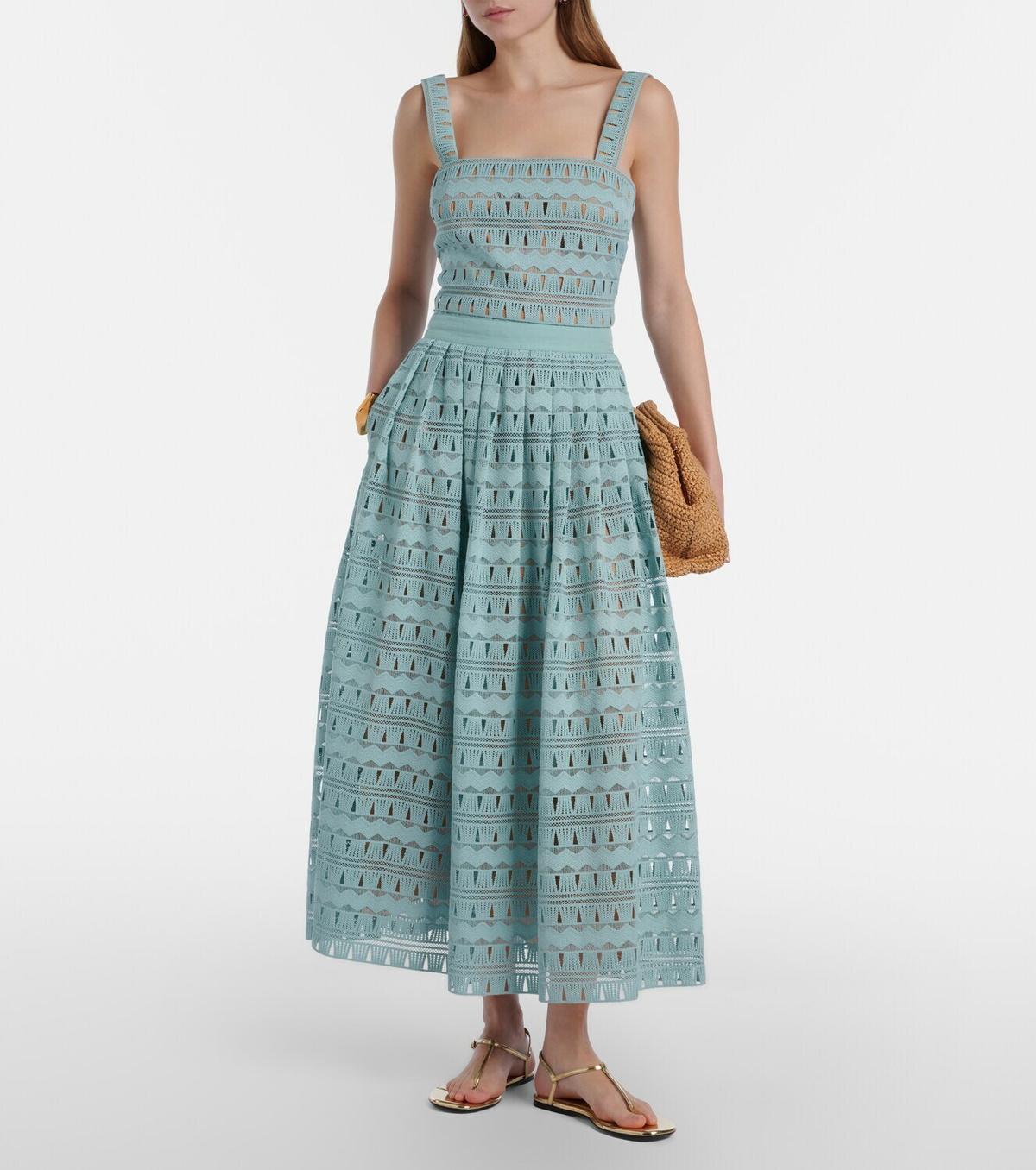 Elie Saab Knitted silk-blend crop top