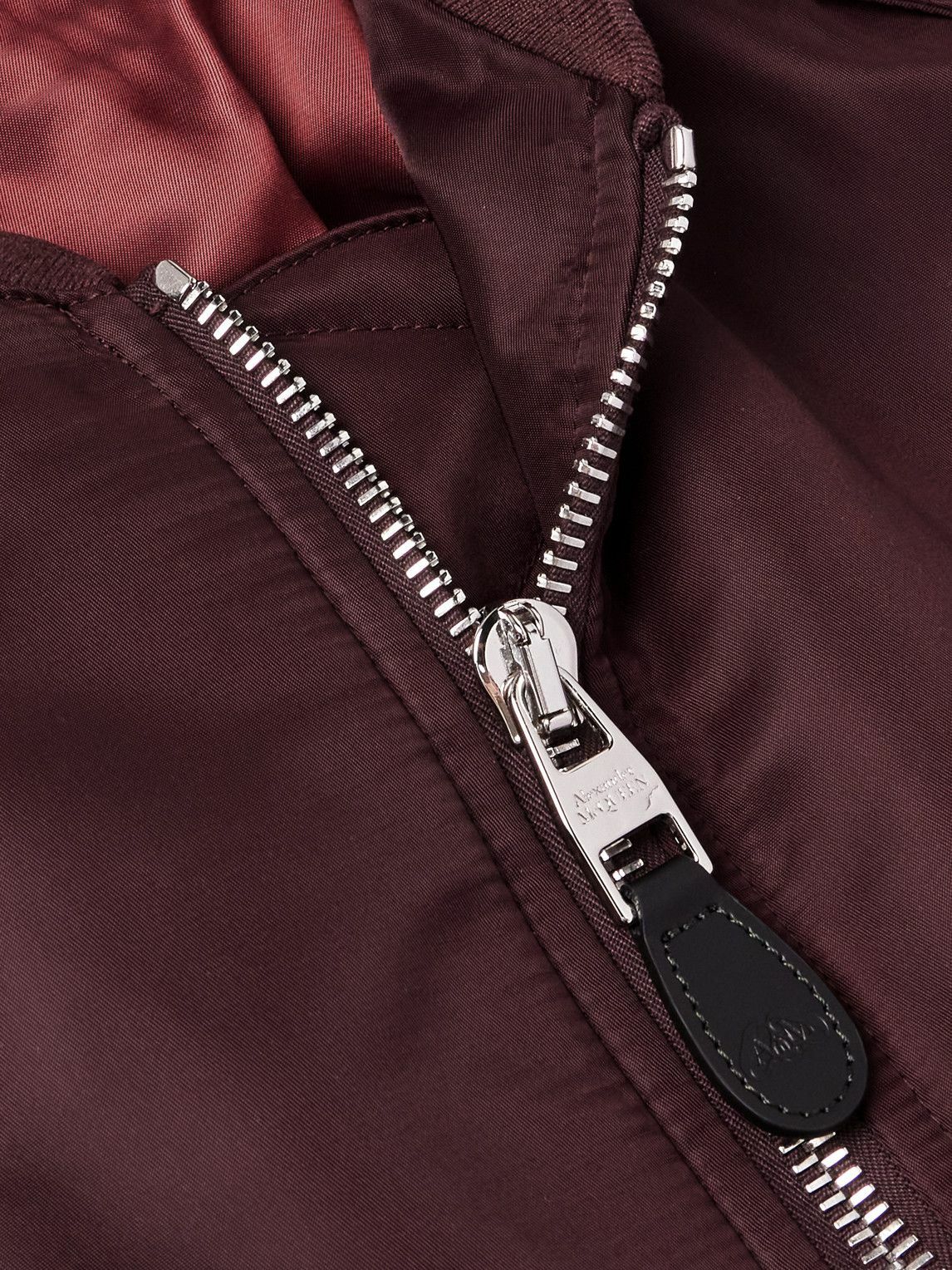 Alexander McQueen - Harness Sleeve Convertible Shell Bomber Jacket - Burgundy