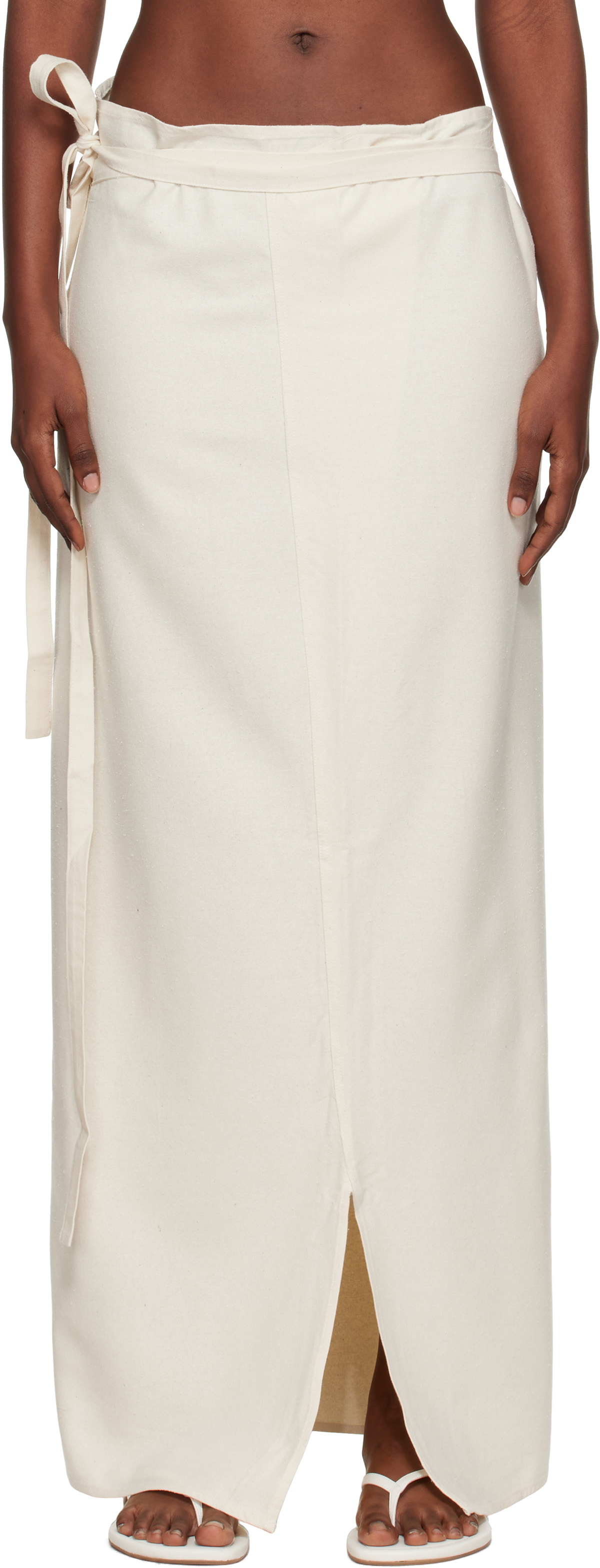 Baserange Off-White Venn Maxi Skirt