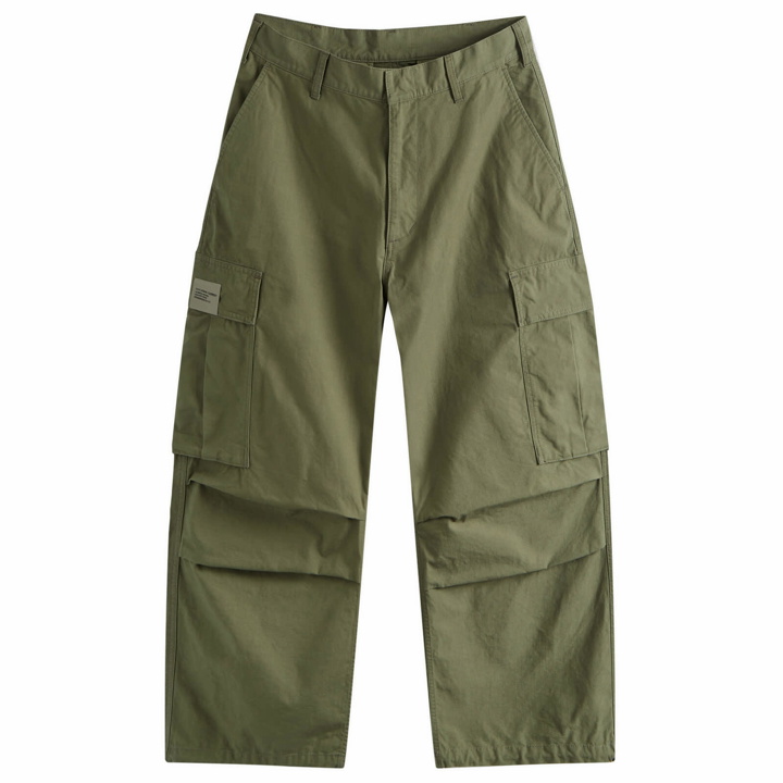 Photo: Neighborhood Men's Wide Cargo Pants in Olive Drab